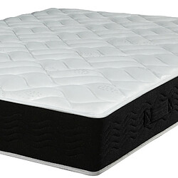 Ebac Matelas et sommier 160x200 Mousse - Malta - Soutien très ferme - Made in France pas cher