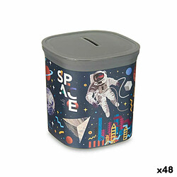 Pincello Tirelire Multicouleur Astronaute Plastique 9 x 10,2 x 9 cm (48 Unités) 