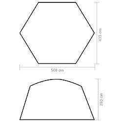 vidaXL Tente de piscine Tissu 500x433x250 cm Vert pas cher