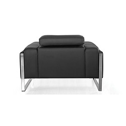 Acheter La Maison Du Canapé Fauteuil cuir Design ALIYAH Noir