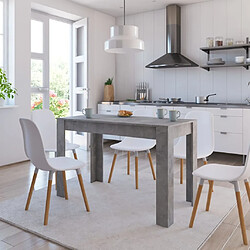 Maison Chic Table de salle à manger,Table à dîner Gris béton 120 x 60 x 76 cm Aggloméré -GKD98710