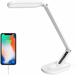 Vendos85 Lampe de bureau LED Commande tactile et fonction de mémoire blanc 