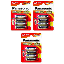 Appetitissime Pack de 12 Piles Alcaline LR06 Mignon AA Panasonic Pro Power 