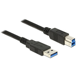 DeLOCK 85068 câble USB 2 m USB A USB B Noir (Delock Cable USB 3.0 Type-A male &gt; USB 3.0 Type-B male 2m black)