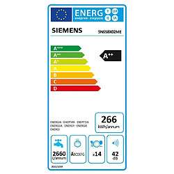 siemens - sn658x02me pas cher