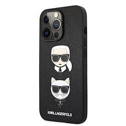 Karl Lagerfeld Coque pour iPhone 13 Pro - arrière rigide Karl & Choupette noir