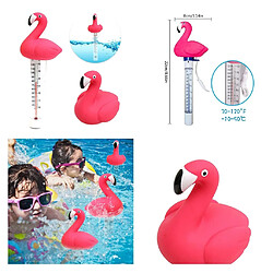 Thermomètre D'étang Extérieur Flottant Flamingo Cartoon 2 Pièces Avec Ficelle