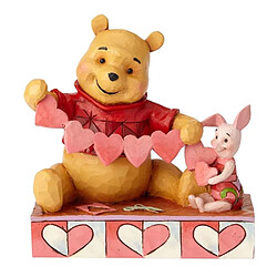 Enesco Disney Traditions by Jim Shore Pooh and Piglet Figurine de la Saint-Valentin faite à la main, 5,5", Multicolore