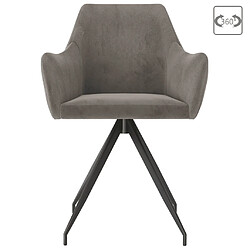 Acheter Decoshop26 Lot de 2 chaises de salle à manger cuisine design moderne velours gris clair CDS020508