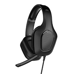 Muvit Casque Gaming pour Multi-supports Filaire Jack 3.5 avec Micro Omnidirectionnel Noir