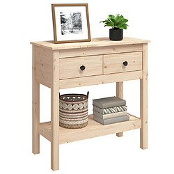 Avis vidaXL Table console 75x35x75 cm Bois massif de pin