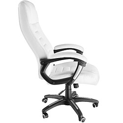 Acheter Tectake Fauteuil de direction nuque et assise rembourrées - blanc