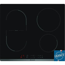 Table de cuisson induction BRANDT - 4 zones - L 58 x P51 cm - 3600 W - Revetement verre - Noir - CPI6400B