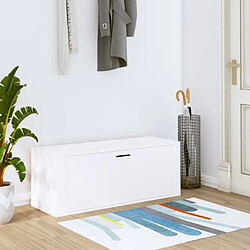 vidaXL Armoire à chaussures murale Blanc 100x35x38cm Bois d'ingénierie 