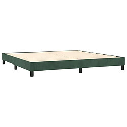 Sommier à lattes LED,Cadre à lattes de lit avec matelas pour Adulte Vert foncé 200x200 cm -MN69199 pas cher