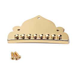 Mandoline Tailpiece Tailpiece Doré Pour 8 Corde Mandoline Avec Vis Accessoire Instrument De Musique À Corde Décor Embellissement