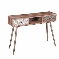 Console baobab en mdf 2 tiroirs et 1 niche ouverte L.100 cm x H.75 cm+Urban Living