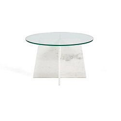 Table Basse Thai Natura Blanc 76 x 45 x 76 cm