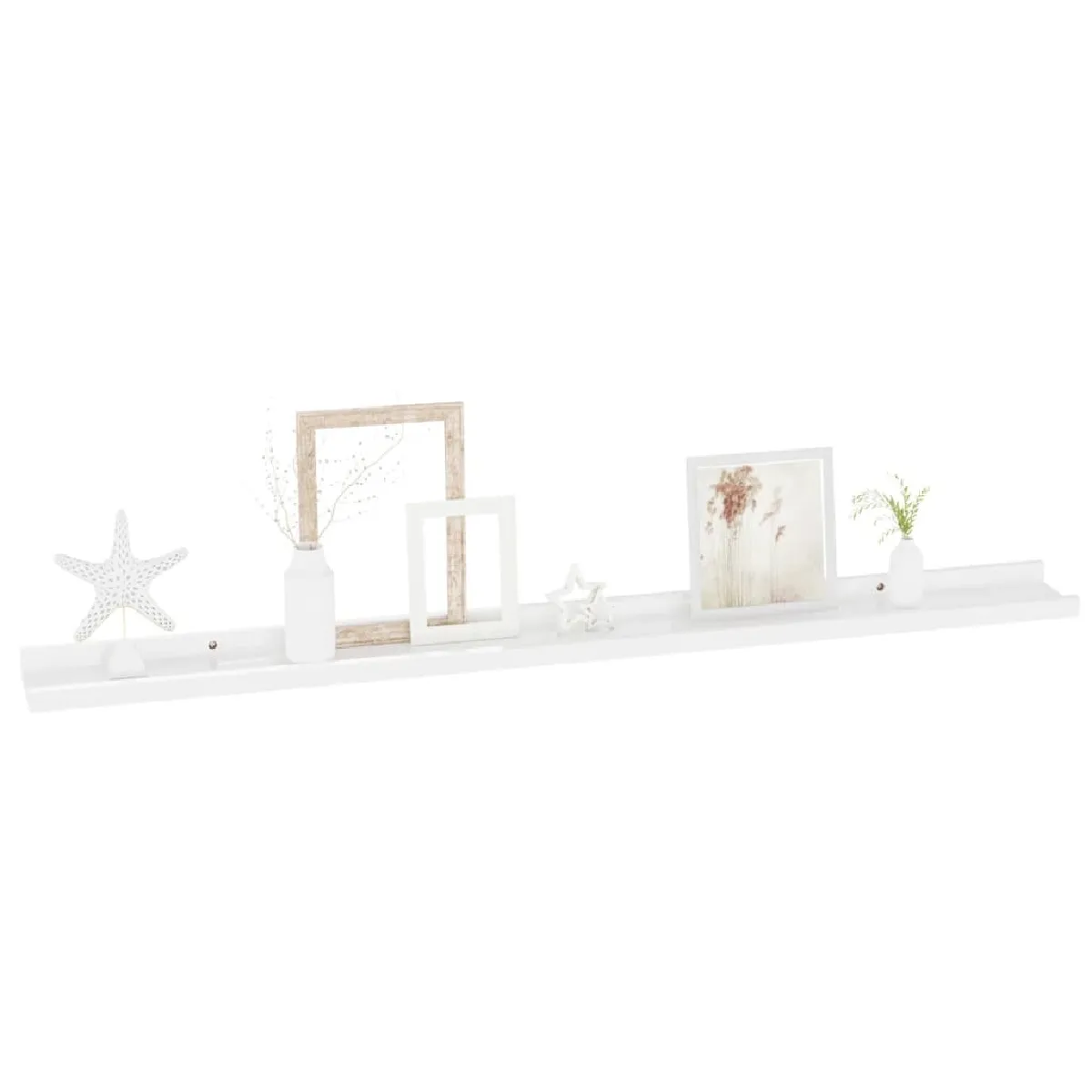 Avis Maison Chic Lot de 2 Étagères murales,Étagère Rangement flottate Blanc brillant 100x9x3 cm -MN51718