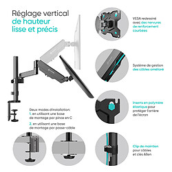 Acheter ONKRON Bras Articulé Écran PC 13 - 34 Pouces Ecran, Support Ecran PC Bureau Poids jusqu'à 8 kg - Porte Ecran PC VESA 75x75 & VESA 100x100/Pied pour Ecran PC Inclinable Pivotant Rotatif G70-B Noir