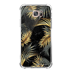 LaCoqueFrançaise Coque Samsung Galaxy S7 Edge anti-choc souple avec angles renforcés transparente Feuilles de Palmier Noir La Coque Francaise 