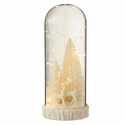 Paris Prix Cloche Déco Led en Verre Cerfs 17cm Blanc