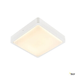 Applique et plafonnier extérieur carré SLV AINOS, blanc, LED, 18W, 3000K/4000K, IP65, détecteur de mouvement