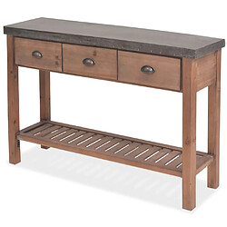 Maison Chic Table console | Meuble d'entrée | Table d'appoint Bois massif de sapin 122 x 35 x 80 cm -GKD25276