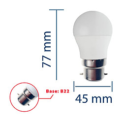 Avis Apple Ampoule LED SMD, Mini-sphérique P45, 6W / 470lm, culot B22 (France), 4000K