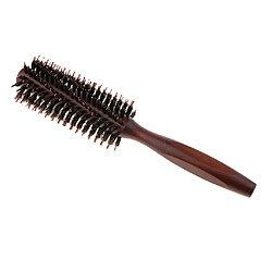 poignée en bois fibre ronde soins des cheveux pinceau cheveux contre la perte de cheveux twilled brosse en bois de style