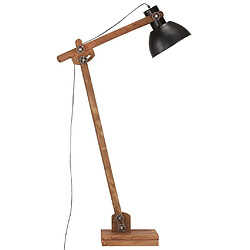 Avis vidaXL Lampadaire Noir Bois de manguier massif E27