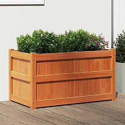 Maison Chic Jardinière,Bac à fleurs - pot de fleur cire marron 90x50x50 cm bois de pin massif -GKD35037