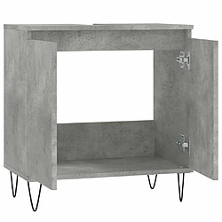 Acheter vidaXL Armoire de bain gris béton 58x33x60 cm bois d'ingénierie