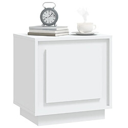 Acheter Maison Chic Table de chevet Table de Nuit Meuble de Rangement blanc 44x35x45 cm bois d’ingénierie