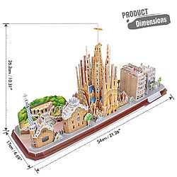 CubicFun Puzzle 3D City Line Barcelone (Tachan MC256h)