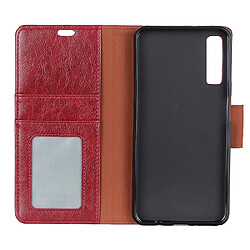 Acheter Etui en PU rupture de nappa rouge pour votre Samsung Galaxy A7 (2018)