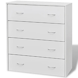 Avis Maison Chic Buffet commode,console avec 4 tiroirs pour rangement 60x30,5x71 cm Blanc -MN42644