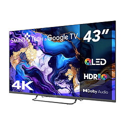 Smart Tech TV QLED 4K UHD 43' (109 cm) 43QG02V Google TV- 4xHDMI - 2xUSB - Dolby Vision - Dolby Atmos