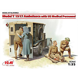 Icm Maquette Voiture Maquette Camion Model T 1917 Ambulance With Us Medical Personnel