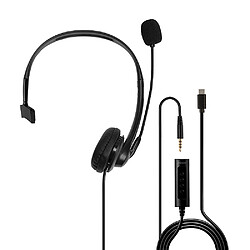 Lindy 20433 écouteur/casque Avec fil Bureau/Centre d'appels Noir