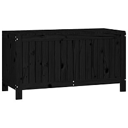 Acheter vidaXL Boîte de rangement de jardin Noir 115x49x60 cm Bois massif pin