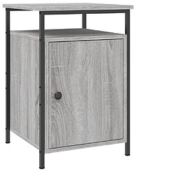 Maison Chic Table de chevet,Table de nuit,Table d'appoint pour salon sonoma gris 40x42x60 cm bois d'ingénierie -MN36836