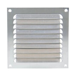 Grille à persienne 436 RENSON 500 x 500 mm - anodisé argent - 45005001