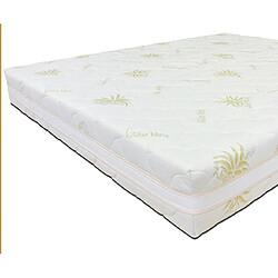 Materassi&Doghe Matelas 160x200 mémoire de forme - Haut 25 cm - 11 zones de confort - mémoire 5 cm - Orthopédie - Housse amovible