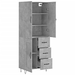 Acheter Maison Chic Buffet,Meuble de Rangement,commode pour salon,Cuisine Gris béton 69,5x34x180 cm Bois d'ingénierie -MN41308