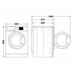 Acheter Lave-linge hublot HOTPOINT PNM11925FR Natis - 9 kg - Induction - L60cm - 1200 trs/min - Noir