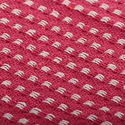 vidaXL Couverture coton à carrés 125x150 cm Rose pas cher