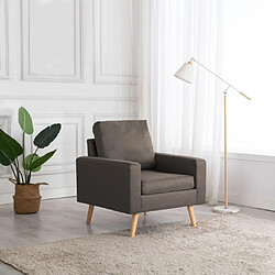 vidaXL Fauteuil Taupe Tissu 