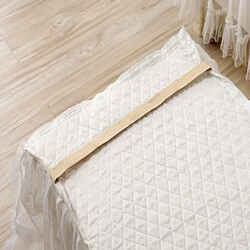 Wewoo Housse de protection pour piano brodée en dentelletaille 153x33x120 sièges doubles blanc pas cher