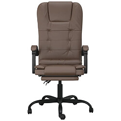 Avis Maison Chic Fauteuil de massage inclinable de bureau,Fauteuil luxe de relaxation Marron Similicuir -MN62869